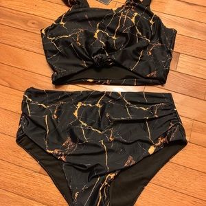 NWT two piece swim suit, large